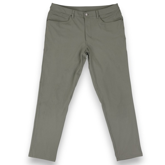 Lululemon Pants Mens 34x31 Green ABC 5 Pocket Stretch Performance Casual Travel - Picture 1 of 13